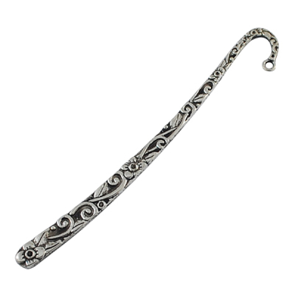 

PandaHall Tibetan Style Bookmarks, Lead Free & Cadmium Free, Antique Silver, 119X17X3mm, Hole: 3mm Alloy