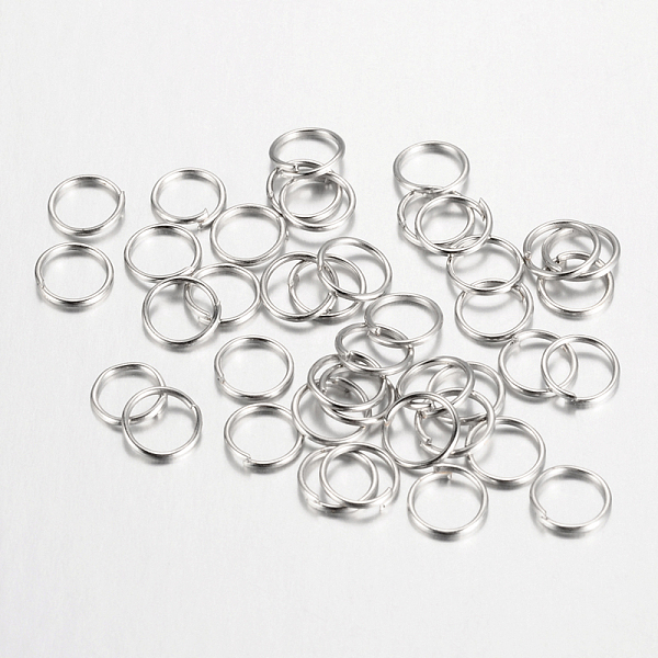 

PandaHall Iron Open Jump Rings, Nickel Free, Platinum, 6x0.7mm, 21 Gauge, Inner Diameter: 4.6mm, about 18000pcs/1000g Iron