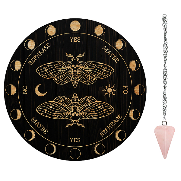 

PandaHall AHADERMAKER DIY Dowsing Divination Makign Kit, Including PVC Plastic Pendulum Board, 304 Stainless Steel Cable Chain Necklaces...