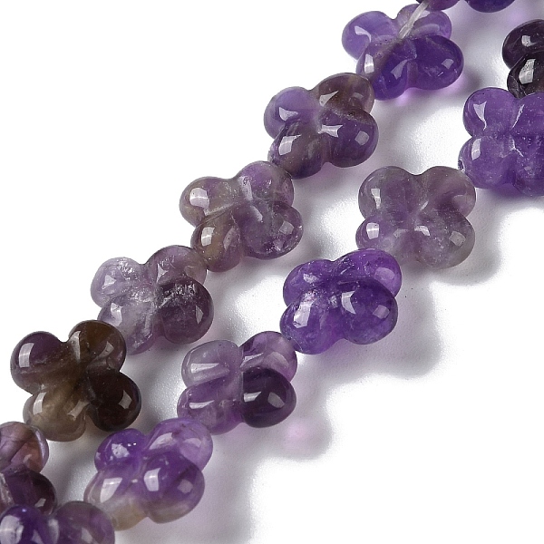 

PandaHall Natural Amethyst Beads Strands, Flower, 13~14x13~14x5~5.5mm, Hole: 1.2mm, about 15pcs/strand, 7.95''(20.2cm) Amethyst Flower