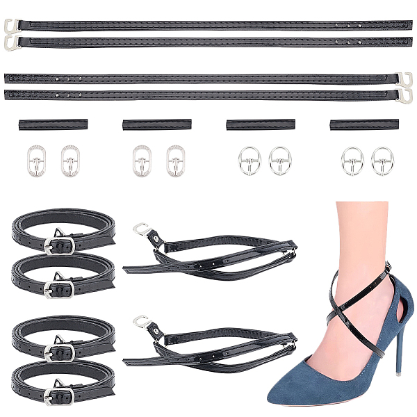 AHADEMAKER PU Leather High-heeled Shoelaces