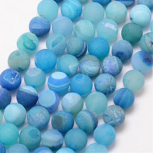 

PandaHall Natural Druzy Geode Agate Bead Strands, Frosted, Round, Dyed & Heated, Grade A, Deep Sky Blue, 14mm, Hole: 1mm, about 28pcs/strand...