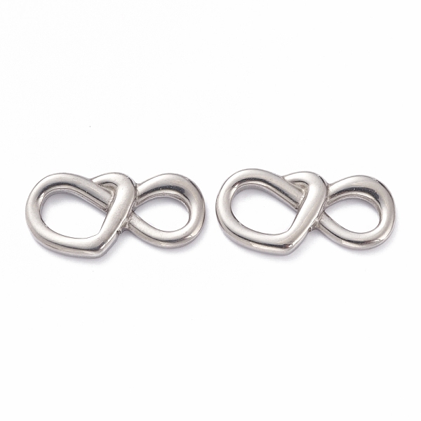 

PandaHall 304 Stainless Steel Links Connectors, Infinity, Stainless Steel Color, 12x25x3mm 304 Stainless Steel Infinity