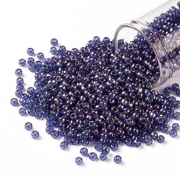 

PandaHall TOHO Round Seed Beads, Japanese Seed Beads, (328) Gold Luster Moon Shadow, 8/0, 3mm, Hole: 1mm, about 222pcs/bottle, 10g/bottle..., Purple