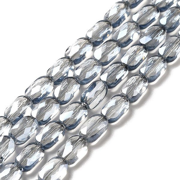

PandaHall Transparent Electroplate Glass Beads Strands, Faceted, Pearl Luster Plated, Oval, Dark Slate Gray, 7x4.5x3mm, Hole: 0.9mm, about...