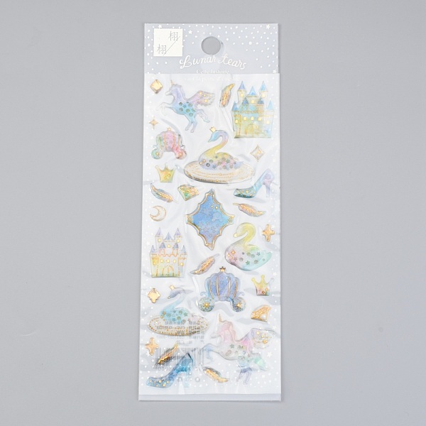 

PandaHall Epoxy Resin Sticker, for Scrapbooking, Travel Diary Craft, Unicorn Pattern, 0.7~3.1x0.6~3.65cm Epoxy Resin Unicorn