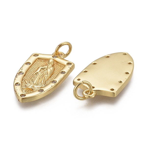 

PandaHall Brass Micro Pave Clear Cubic Zirconia Pendants, Lady of Guadalupe Charms, with Jump Rings, Long-Lasting Plated, for Religion...