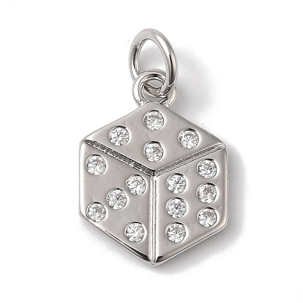 

PandaHall Rack Plating Brass Micro Pave Clear Cubic Zirconia Pendants, with Jump Ring, Long-Lasting Plated, Lead Free & Cadmium Free...