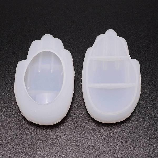 

PandaHall DIY Soap Box Silicone Molds, Resin Casting Decoration Molds, For UV Resin, Epoxy Resin Making, Palm, White, 97x56x20mm, Inner...