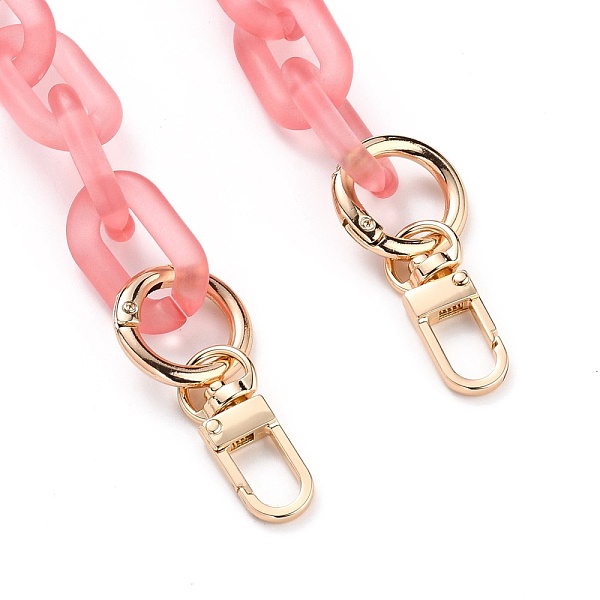 

PandaHall Bag Handles, with Transparent Acrylic Linking Rings, Golden Alloy Swivel Clasps & Spring Gate Rings, for Bag Straps Replacement...