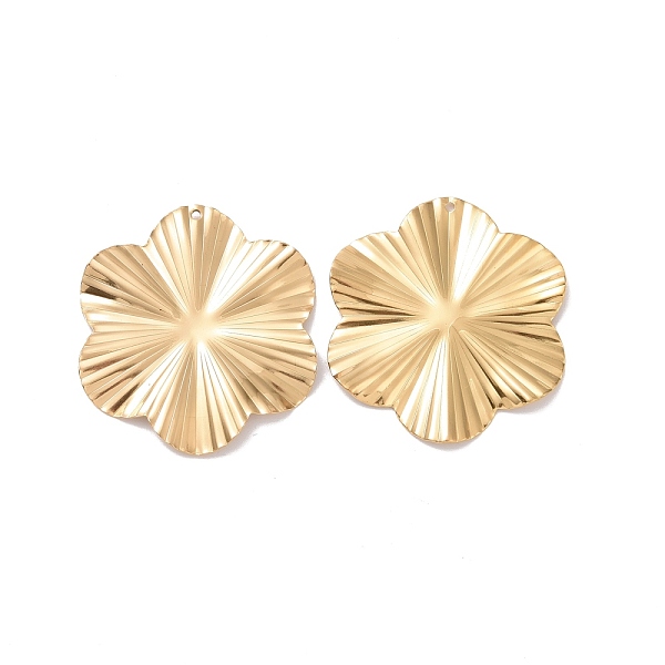 

PandaHall 304 Stainless Steel Pendants, Textured, Flower, Golden, 40x37x1mm, Hole: 1.2mm 304 Stainless Steel Flower