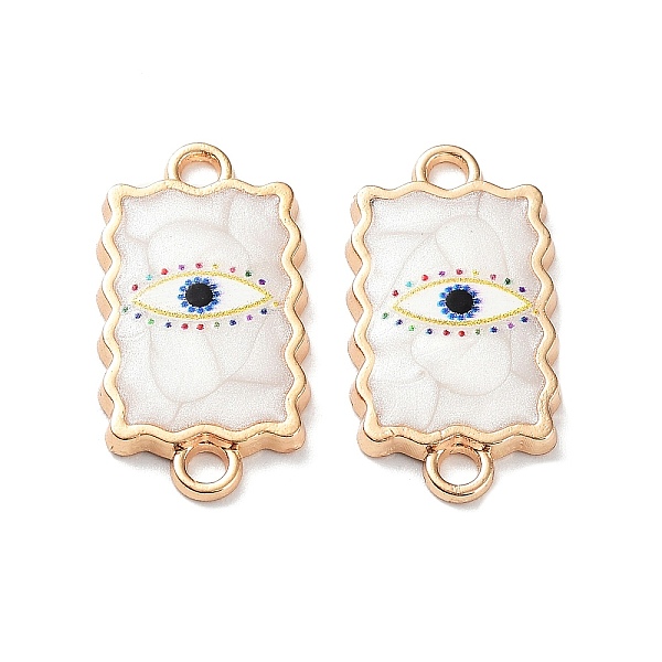 

PandaHall Resin Connector Charms, Light Gold Tone Alloy Enamel Eye Links, Rectangle, 23x12x2mm, Hole: 2mm Alloy+Resin Rectangle