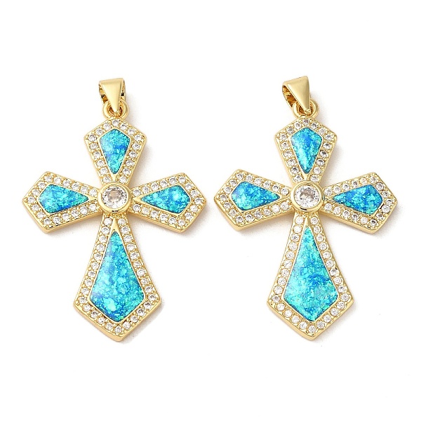 

PandaHall Rack Plating Brass Micro Pave Cubic Zirconia Pendants, Cadmium Free & Lead Free, Long-Lasting Plated, Cross, Real 18K Gold Plated..., Clear