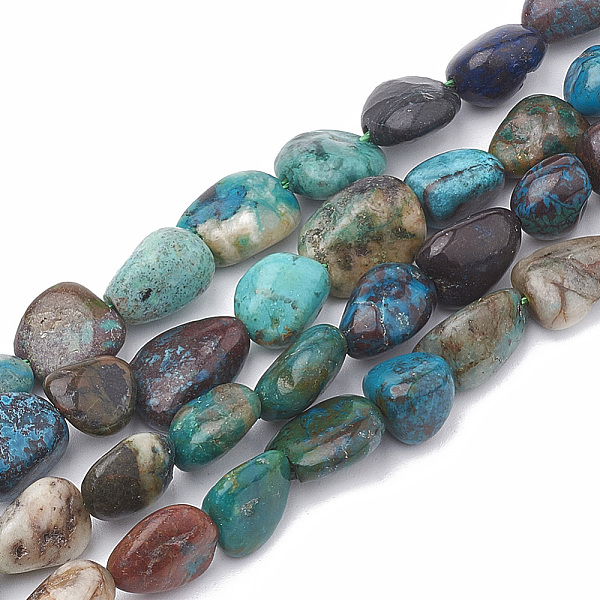 

PandaHall Natural Chrysocolla Beads Strands, Oval, Colorful, 8~15x8~10x4~10mm, Hole: 1mm, about 36~42pcs/strand, 15.7''(39.9cm) Chrysocolla...