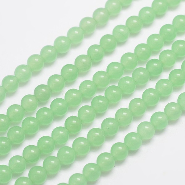 

PandaHall Natural & Dyed Malaysia Jade Bead Strands, Round, Light Green, 6mm, Hole: 0.8mm, about 64pcs/strand, 15 inch Malaysia Jade Round...
