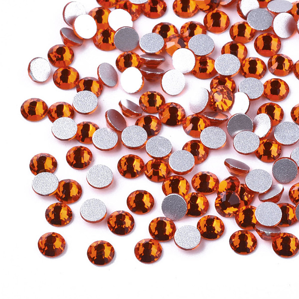 

PandaHall Glass Rhinestone Flat Back Cabochons, Back Plated, Faceted, Half Round, Hyacinth, SS10, 2.7~2.8x1mm, about 1440pcs/bag Glass..., Red