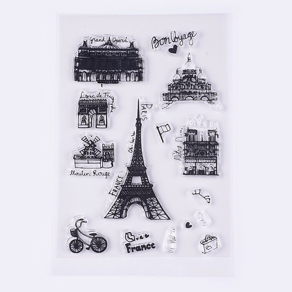 

PandaHall Silicone Stamps, for DIY Scrapbooking, Photo Album Decorative, Cards Making, Clear, 6~80x6~47mm Silicone Clear