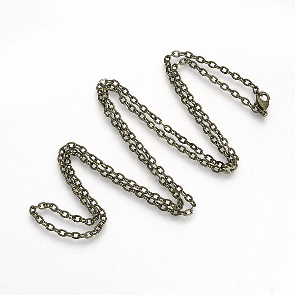 

PandaHall Brass Cable Chains Necklaces, Antique Bronze, 23.6 inch(60cm) Brass