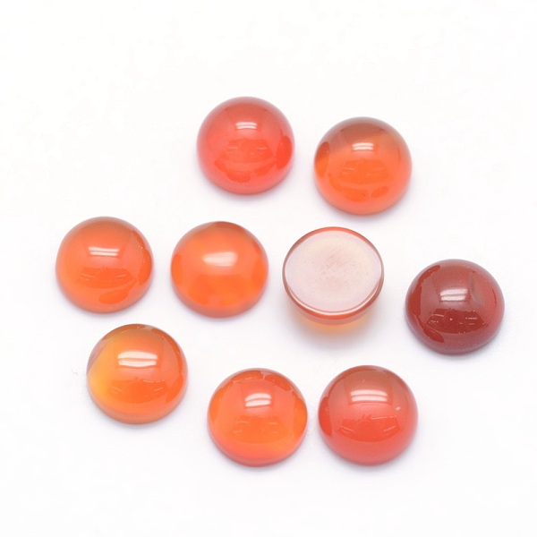 

PandaHall Natural Carnelian Cabochons, Half Round, 6x3~3.5mm Carnelian Half Round