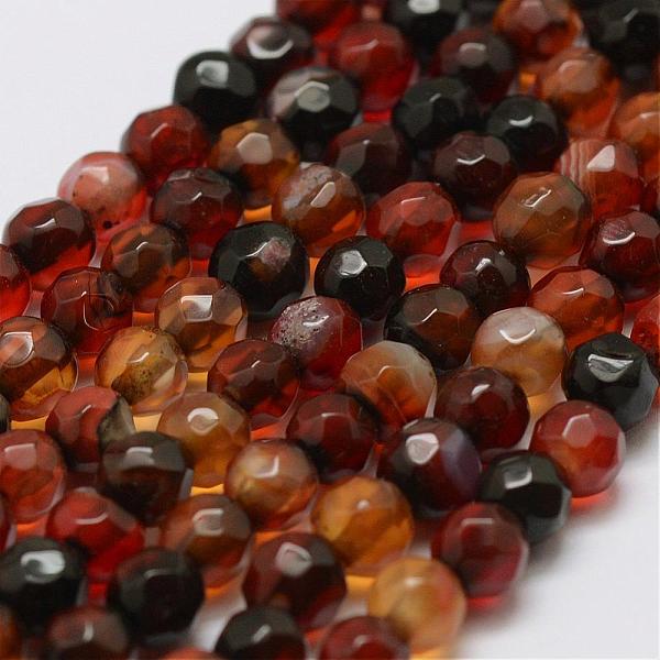 

PandaHall Faceted Natural Agate Beads Strands, Round, Dyed & Heated, Dark Red, 4mm, Hole: 0.8mm, about 90~92pcs/strand, 14 inch(35.6cm)...