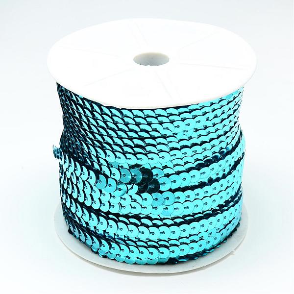 

PandaHall Plastic Paillette Beads, Sequins Beads, Ornament Accessories, Flat Round, Turquoise, 6mm, about 100yards/roll Plastic Flat Round..., Green