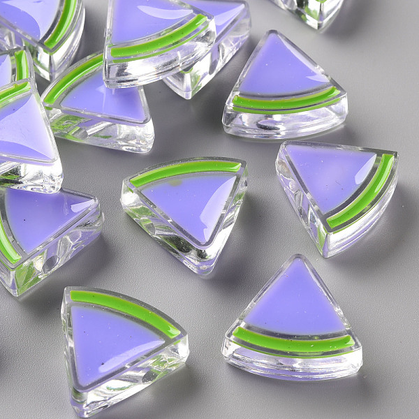 

PandaHall Transparent Enamel Acrylic Beads, Watermelon, Lilac, 23.5x25.5x9mm, Hole: 3.5mm Acrylic Fruit Purple