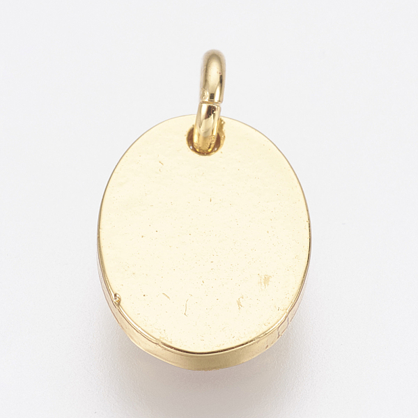 

PandaHall Brass Enamel Charms, Lead Free & Cadmium Free, Oval with Flower, Golden, 12x9x2mm, Hole: 2.8mm Brass+Enamel Oval Red