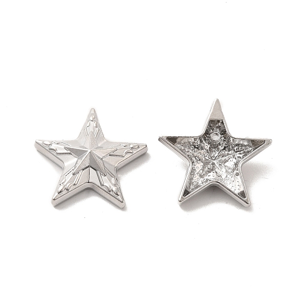 

PandaHall Alloy Pendants, Long-Lasting Plated, Cadmium Free & Lead Free, Star, Platinum, 28x30x8mm, Hole: 3mm Alloy Star
