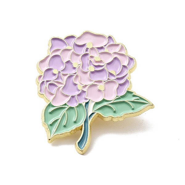 

PandaHall Flower Enamel Pin, Light Gold Alloy Brooch for Backpack Clothes, Lilac, 30x29x1.8mm Alloy+Enamel Purple