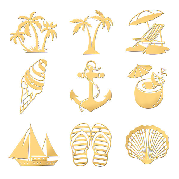 

PandaHall Nickel Decoration Stickers, Metal Resin Filler, Epoxy Resin & UV Resin Craft Filling Material, Golden, Mixed Shapes, 40x40mm...