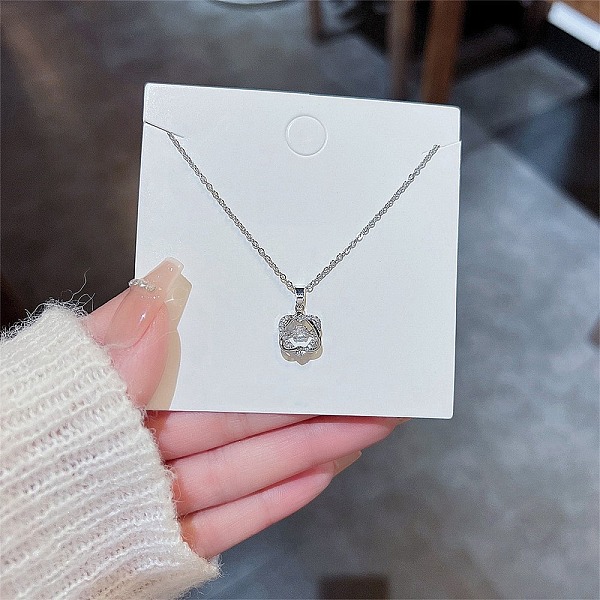 

PandaHall Titanium Steel Cable Chain Necklaces, Rhinestone Pendant Necklaces, Star, 8.27~19.69 inch(21~50cm) Titanium Steel Star