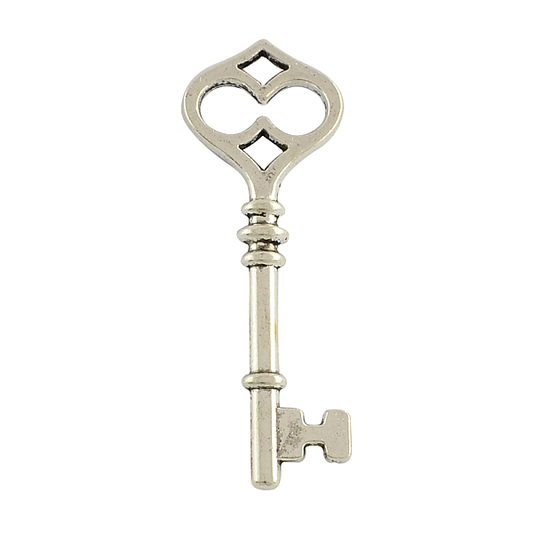 

PandaHall Tibetan Style Alloy Big Pendants, Skeleton Key, Cadmium Free & Lead Free, Antique Silver, 60x21x3mm, Hole: 4x5mm, about...