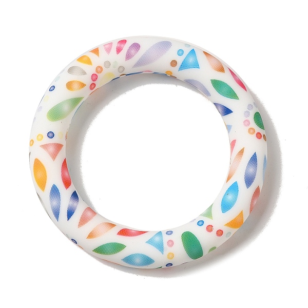 

PandaHall Silicone Beads, Ring, Colorful, 65x10mm, Hole: 3mm Silicone Ring