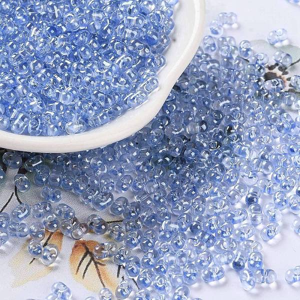 

PandaHall Glass Seed Beads, Transparent Colours Luster, Peanut, Cornflower Blue, 4~4.5x2~2.5x2~2.5mm, Hole: 0.8~0.9mm, about 10000pcs/pound...