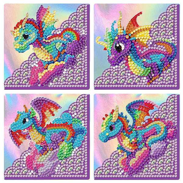 

PandaHall DIY Diamond Corner Bookmarks Kit, Including Resin Rhinestones Bag, Diamond Sticky Pen, Tray Plate and Glue Clay, Dragon, 95x95mm...