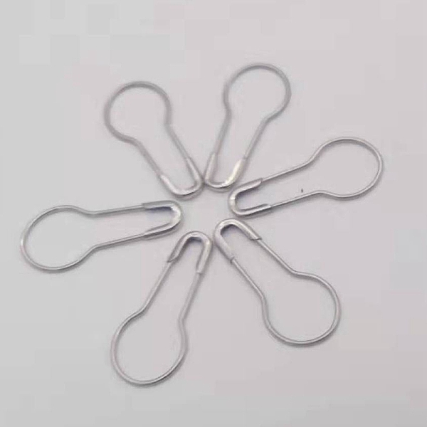 

PandaHall Iron Safety Pins, Calabash/Gourd Pin, Bulb Pin, Sewing Tool, Gainsboro, 22x10x1.5mm, about 1000pcs/bag Iron Gray