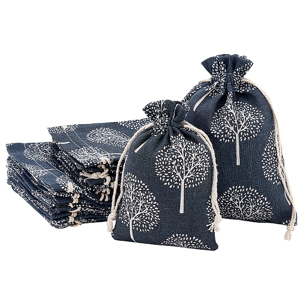 

PandaHall 20pcs 2 Size Cloth Packing Pouches Drawstring Bags Reusable Grocery Bags Candy Travel Purse for Candy Wedding Party Valentine..., Blue