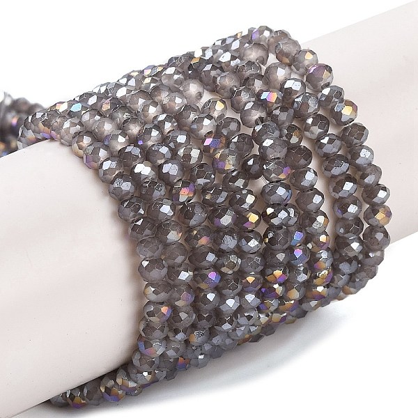 Baking Electroplate Glass Beads Strands