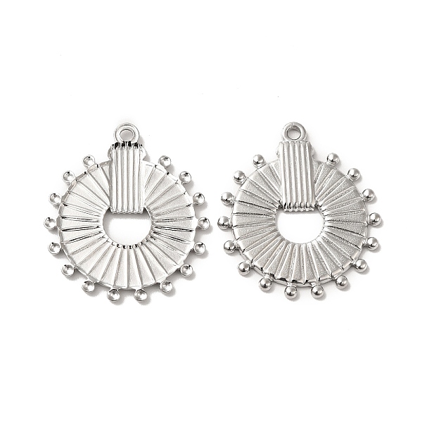 

PandaHall 304 Stainless Steel Pendant, Flat Round Charm, Stainless Steel Color, 27x23.5x1.5mm, Hole: 1.6mm 304 Stainless Steel Flat Round