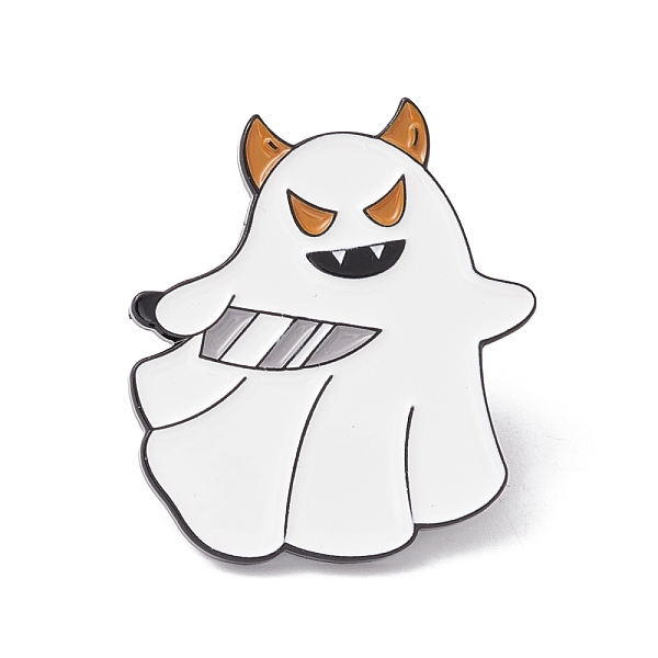 

PandaHall Ghost with Knife Enamel Pin, Halloween Alloy Badge for Backpack Clothes, Electrophoresis Black, White, 28x25x1.5mm, Pin: 1mm...