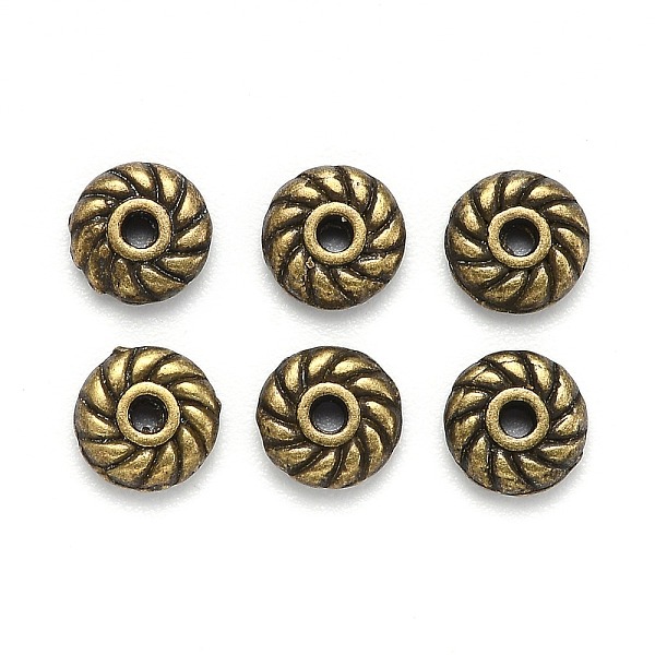 

PandaHall Tibetan Style Alloy Spacer Beads, Flat Round, Cadmium Free & Nickel Free & Lead Free, Antique Bronze, 6x6x2mm, Hole: 1mm Alloy...