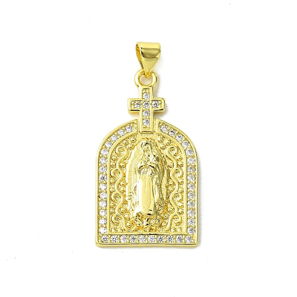 

PandaHall Real 18K Gold Plated Brass Micro Pave Clear Cubic Zirconia Pendants, Arch, 32x17.5x3mm, Hole: 3.5x5mm Brass+Cubic Zirconia Arch...