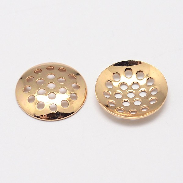 

PandaHall Grade AAA Brass Sieve Ring Settings, Cadmium Free & Nickel Free & Lead Free, Real 18K Gold Plated, 12x2mm, Hole: 1mm Brass