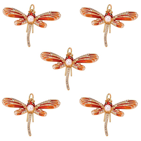 

PandaHall 5Pcs Eco-Friendly Brass Micro Pave Cubic Zirconia Pendants, Long-Lasting Plated, Lead Free & Cadmium Free & Nickel Free, Real 18K...