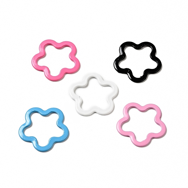 

PandaHall Spray Painted 201 Stainless Steel Linking Rings, Flower, Mixed Color, 14.5x14x1mm, Inner Diameter: 10x12mm 201 Stainless Steel..., Multicolor