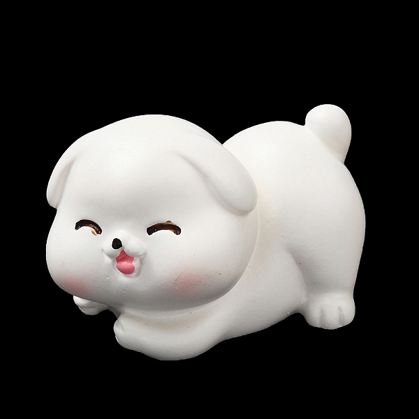 

PandaHall Dog Resin Display Decorations, for Car or Home Office Desktop Ornaments, White, 34x24x23mm Resin Dog White