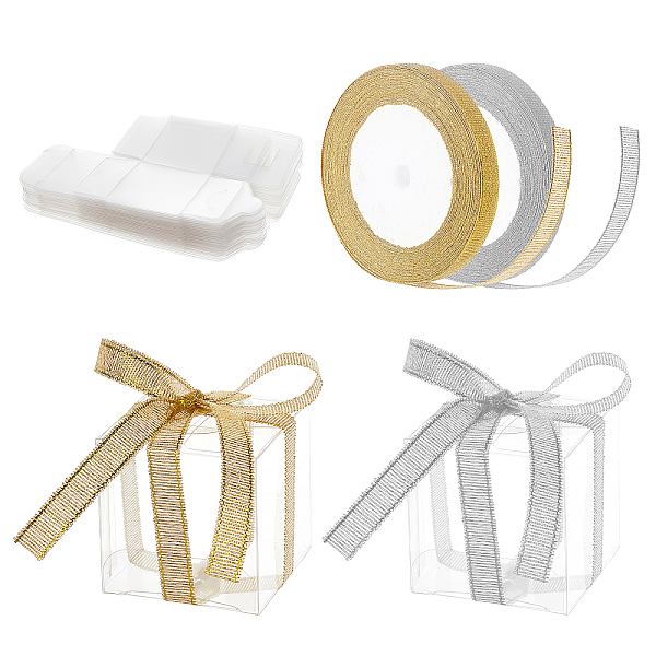 BENECREAT Transparent Plastic PVC Box Gift Packaging