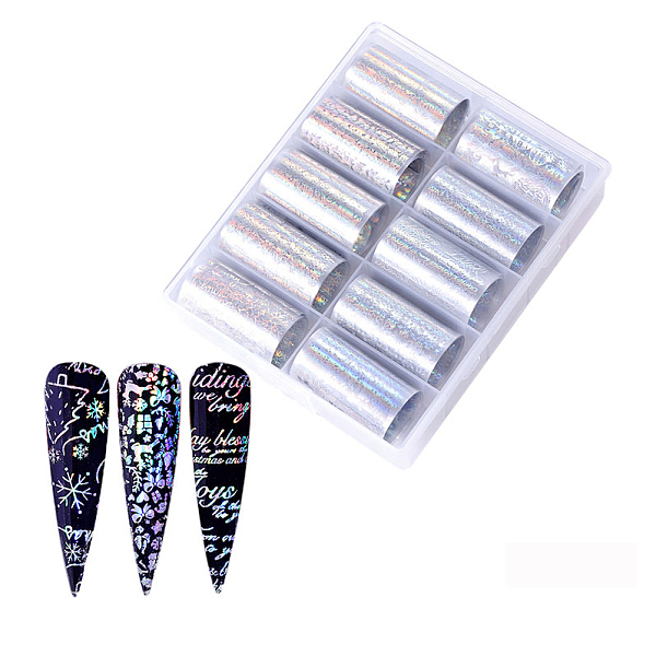 

PandaHall Nail Art Stickers, For Nail Tips Decorations, Mixed Color, 10x4cm, 10pcs/box Paper Mixed Shapes Multicolor