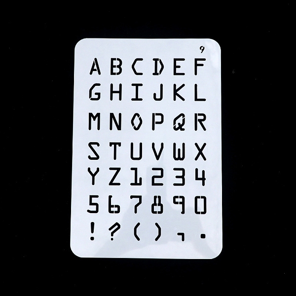 

PandaHall PET Plastic Hollow Painting Silhouette Stencil, DIY Drawing Template Graffiti Stencils, Letter A~Z, 26x17.8cm Plastic Letter A~Z..., White