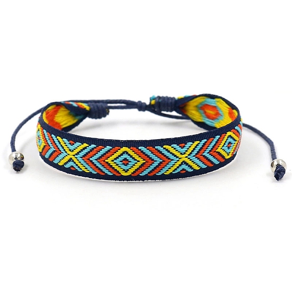 

PandaHall Ethnic Style Polyester Flat with Rhombus Cord Bracelet, Adjustable Bracelet for Women, Yellow, 6-1/4~9-1/2 inch(16~24cm) Polyester...